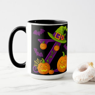 Witchy Halloween Initial “Z” Mug