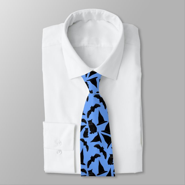 Witchy Halloween Neck Tie (Tied)