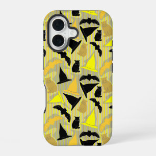 Witchy Halloween Stripes iPhone 16 Case