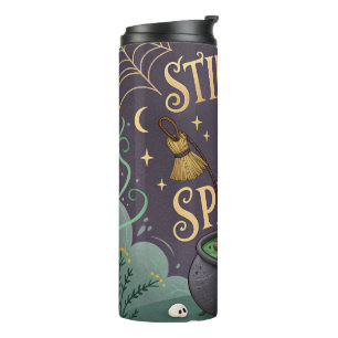 Witchy Halloween Thermal Tumbler Stirring Up Spell
