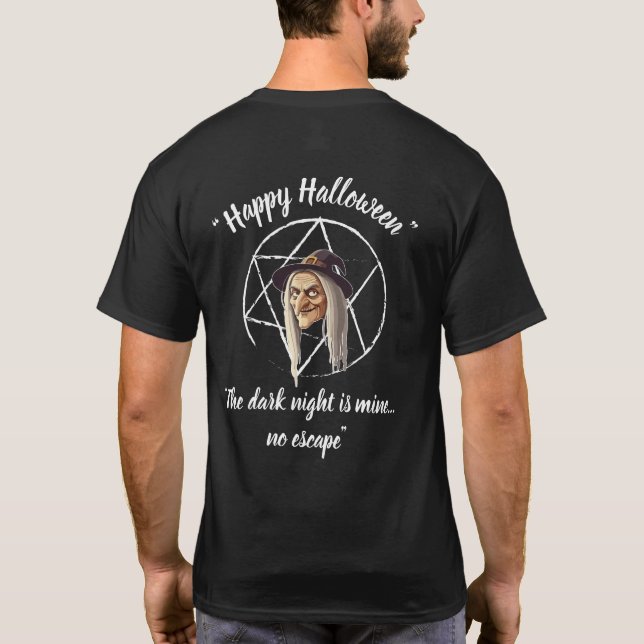 Witchy Halloween Vibes - Black- T-Shirt 🎃👻  (Back)