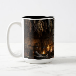 Witchy Herb Alcove Black Mug