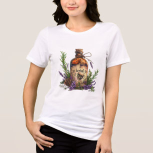 Witchy Herbal Potion Bottle T-Shirt Tri-Blend Shirt