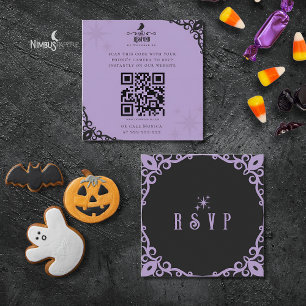 Witchy Lavender Halloween Quick Response Card