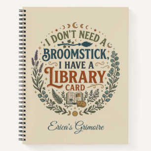 Witchy Librarian Library Card Book Lover Custom