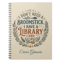 Witchy Librarian Library Card Book Lover Custom