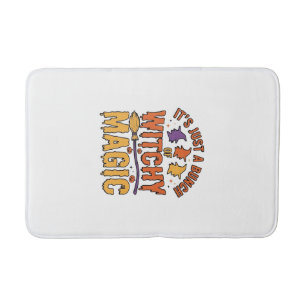 Witchy Magic Halloween Typography Design_1 Bath Mat