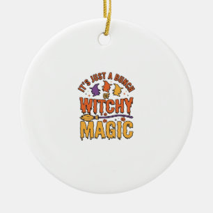 Witchy Magic Halloween Typography Design_1 Ceramic Ornament