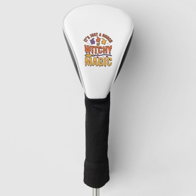 Witchy Magic Halloween Typography Design_1 Golf Head Cover (Front)