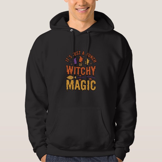 Witchy Magic Halloween Typography Design_1 Hoodie (Front)