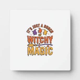 Witchy Magic Halloween Typography Design_1 Plaque