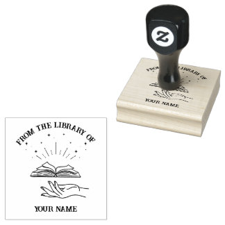 Witchy Magic Hand From the Library Of Book Rubber Stamp