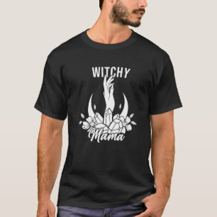 Witchy Mama Esoteric Crystal Moon Hand Spiritual Q T-Shirt