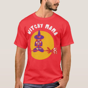 Witchy Mama Funny Witch Halloween Tshirt Scary Par