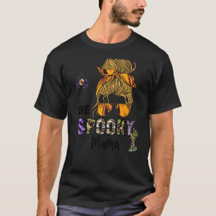 Witchy Mama Skull Witch Groovy One Spooky Mama 1 T-Shirt