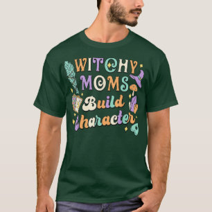 Witchy Moms Build Character Tarot 60s 70s Hallowee T-Shirt