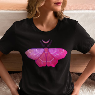 Witchy Moth Moon Purple Magical Butterfly Tri-Blend Shirt