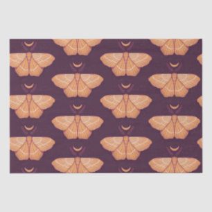 Witchy Moth Moon Purple Magical Insect Tissue Paper