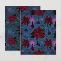Witchy Nightshade Poinsettia Potions Paper Sheets