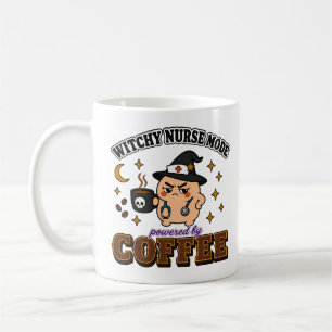 Witchy Nurse Mode Powered By Coffee Halloween Mug