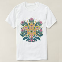 Witchy Occult Botanical Graphic for black apparel