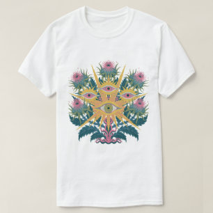 Witchy Occult Botanical Graphic for black apparel T-Shirt