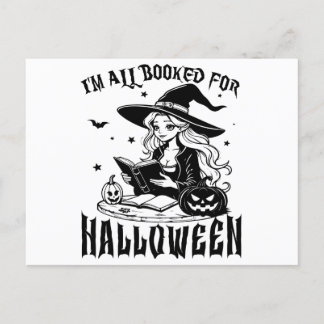 Witchy Reads: I’m All Booked for Halloween Postcard