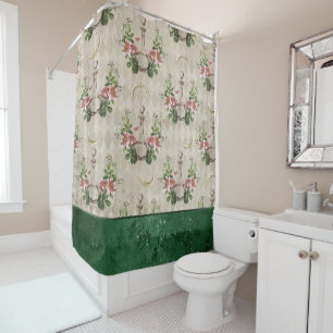 Witchy Romance   Apothecary Decanter Floral Shower Curtain