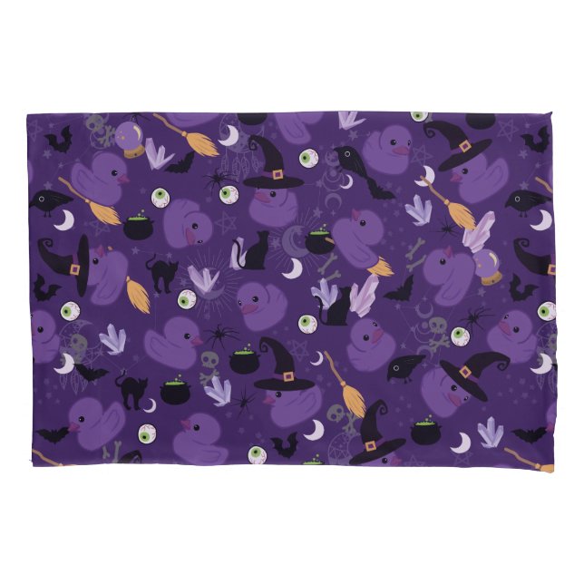 Witchy Rubber Ducks Pillowcase (Front)