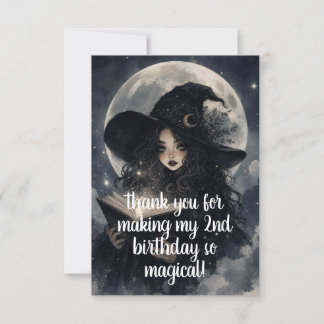 witchy second birthday party || thank you cards