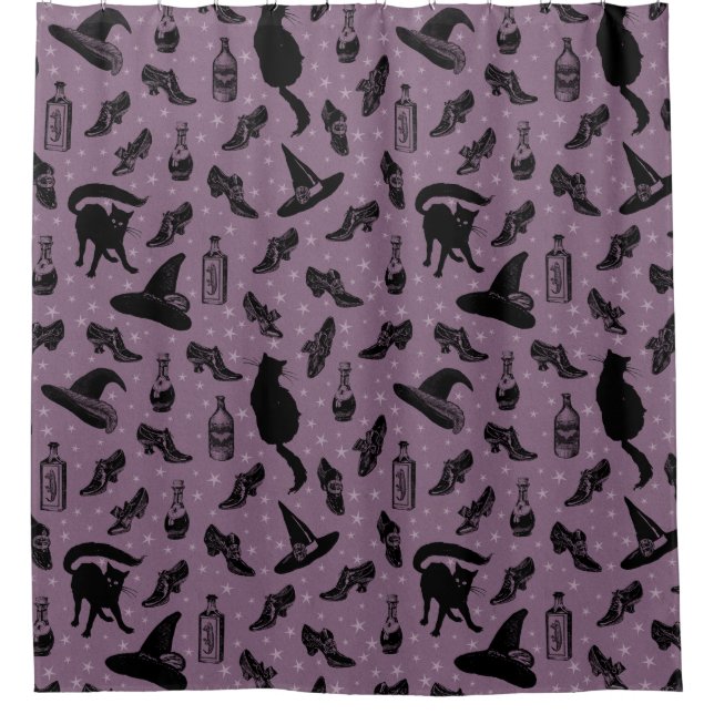 Witchy Shoes Pattern Shower Curtain (Front)