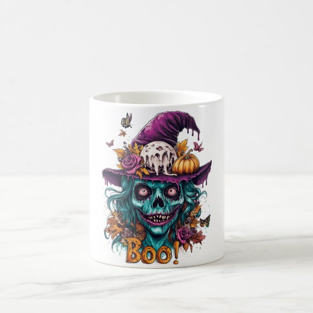 Witchy Skull Halloween Mug  (Center)