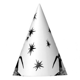 Witchy Stars: Halloween Night Background Party Hat