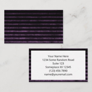 Witchy Stripes in Purple and Black Business Card