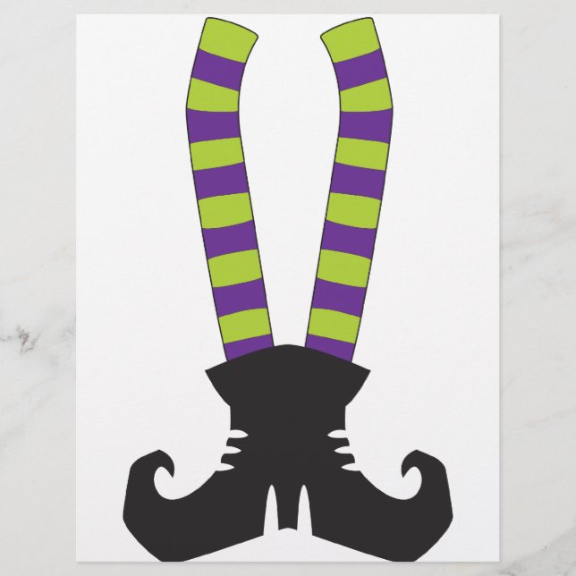 Witchy Stripy Socks (Front)