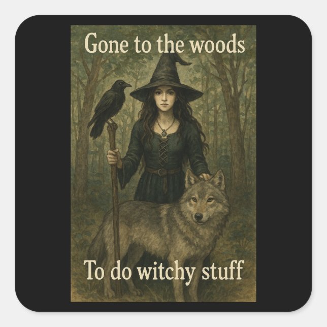 Witchy Stuff Woodland Witch Stickers (Front)