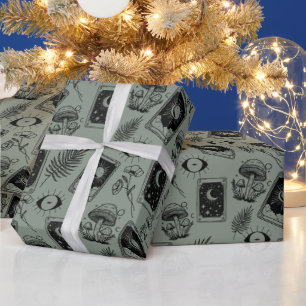 Witchy Tarot Botanical Mushroom Wrapping Paper