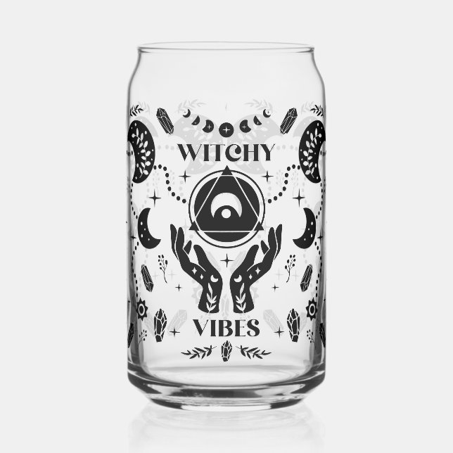 Witchy Vibes Can Glass (Left)