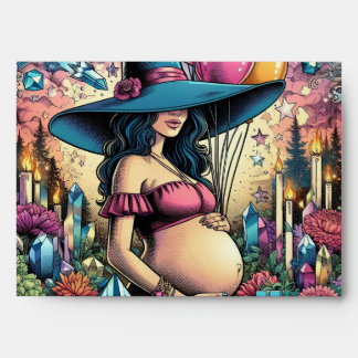 Witchy Vibes Pregnancy Announcemnt  Envelope