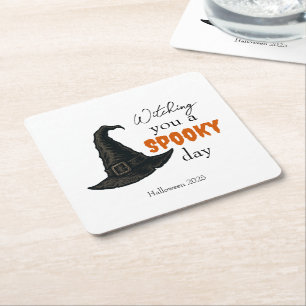 Witchy Vibes - Spooky & Stylish Square Paper Coaster