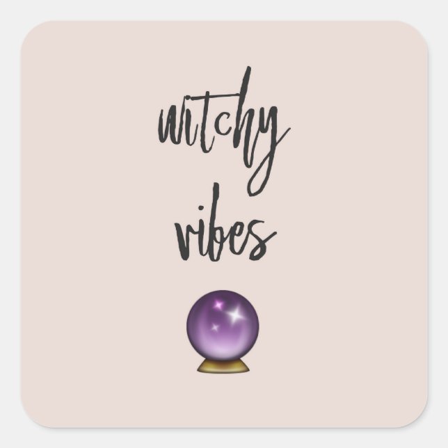 Witchy Vibes Sticker Crystal Ball Emoji (Front)