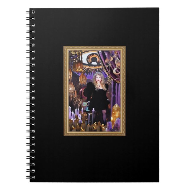 Witchy Whimsigoth Stevie Collage Notebook (Front)