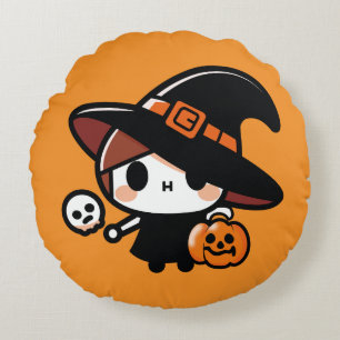 Witchy Whimsy Round Cushion