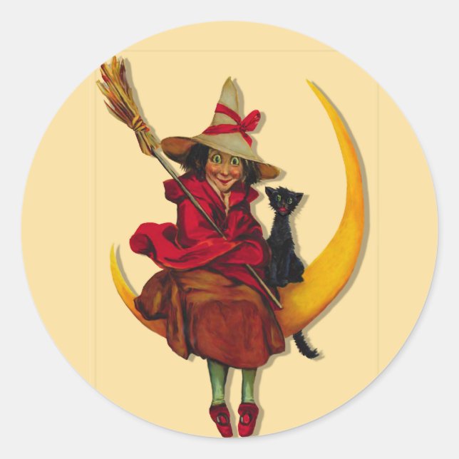 Witchy Woman Classic Round Sticker (Front)