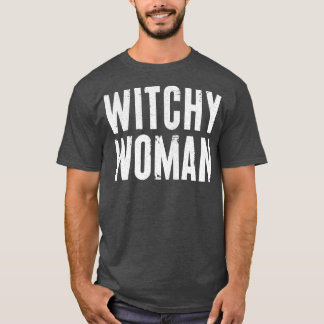 Witchy Woman Faded Typography Design T-Shirt