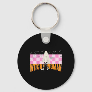 Witchy Woman Funny Halloween Costume Spooky Femini Key Ring