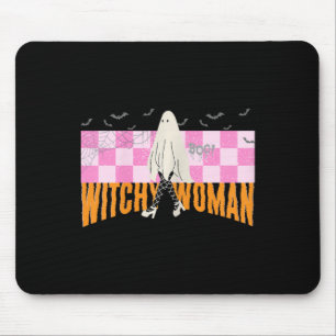 Witchy Woman Funny Halloween Costume Spooky Femini Mouse Pad