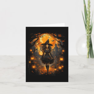 Witchy Woman Girl Halloween Costume Witchcraft Wit Card