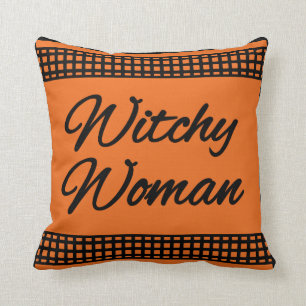 Witchy Woman Halloween Pillow