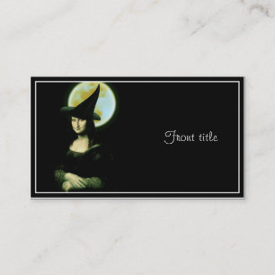 Witchy Woman Mona Lisa Halloween Business Card